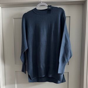 Abercrombie & Fitch Soft A&F Blue Oversized Crewneck Sweater